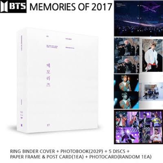 Onhand Sealed Bts Memories Of 17 Dvd Album Shopee Philippines