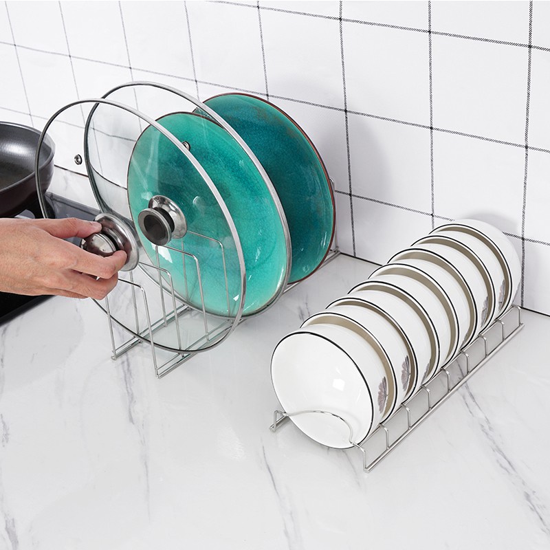 FSF Kitchen Stainless Steel Dish Bowl Plate Rack Multifunctional Table