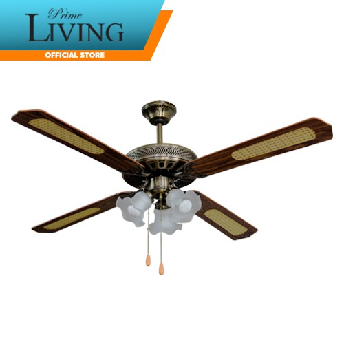 American Legacy 52 Ceiling Fan 4 Blades 3 Lights Rattan Design Alcf 6404 Bulb Not Included Shopee Philippines