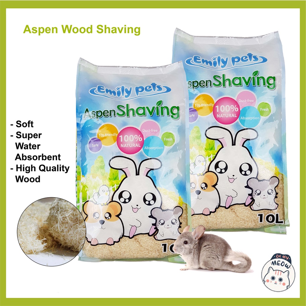 Emily Pets Aspen Wood Shaving Hamster Pet Bedding 10L/ Habuk Kayu