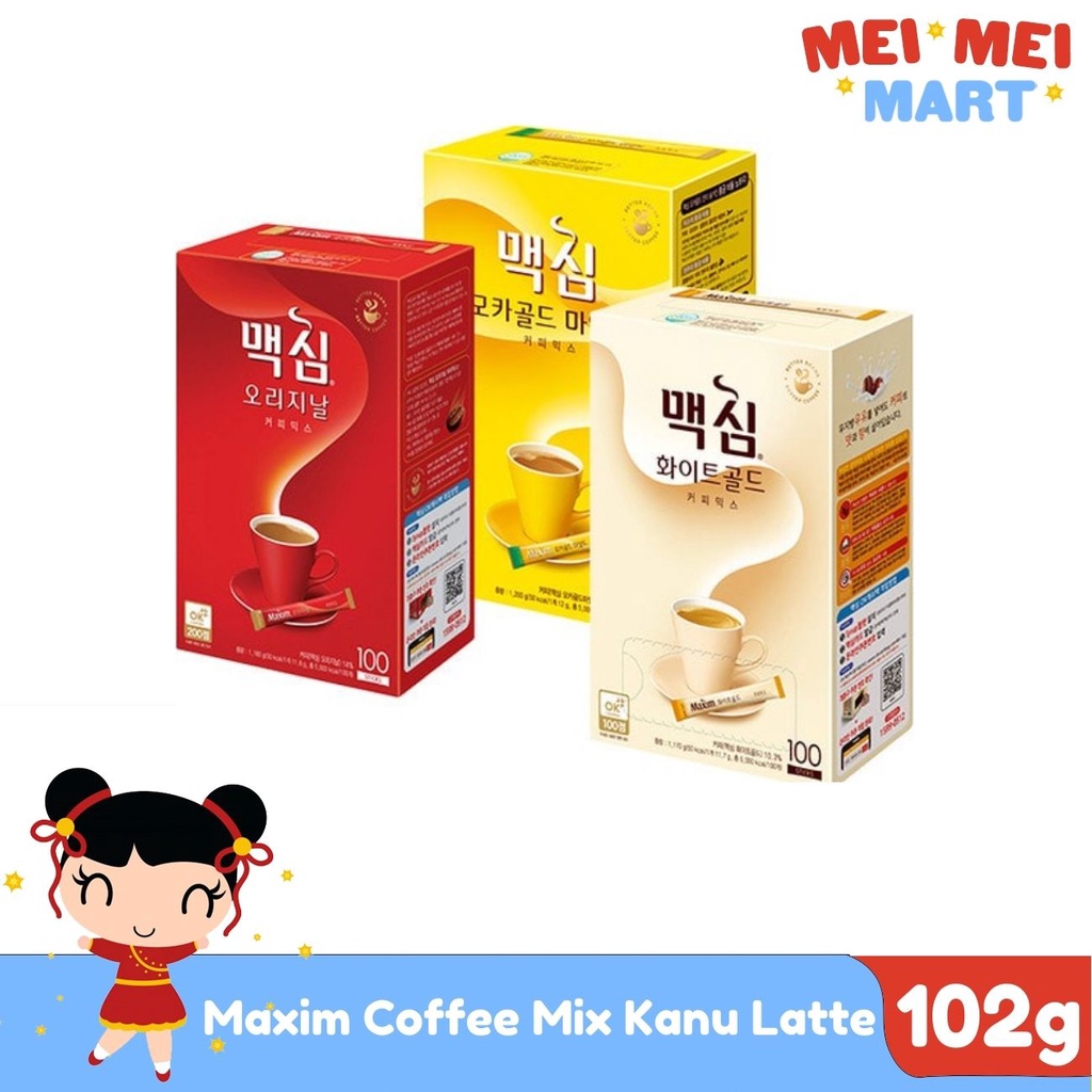 Maxim Coffee Mix 20T 50T 100T Korean Instant Coffee (Mocha Gold / White