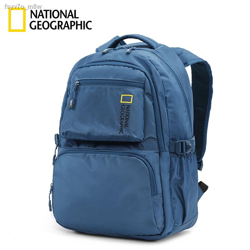 ₪National Geographic backpack leisure backpack multi-functional large-capacity student schoolbag ti