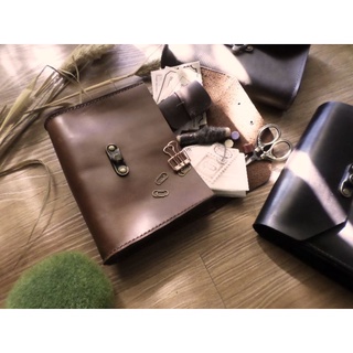 Vintage Style Leather Pouch with Mini Journal Kit