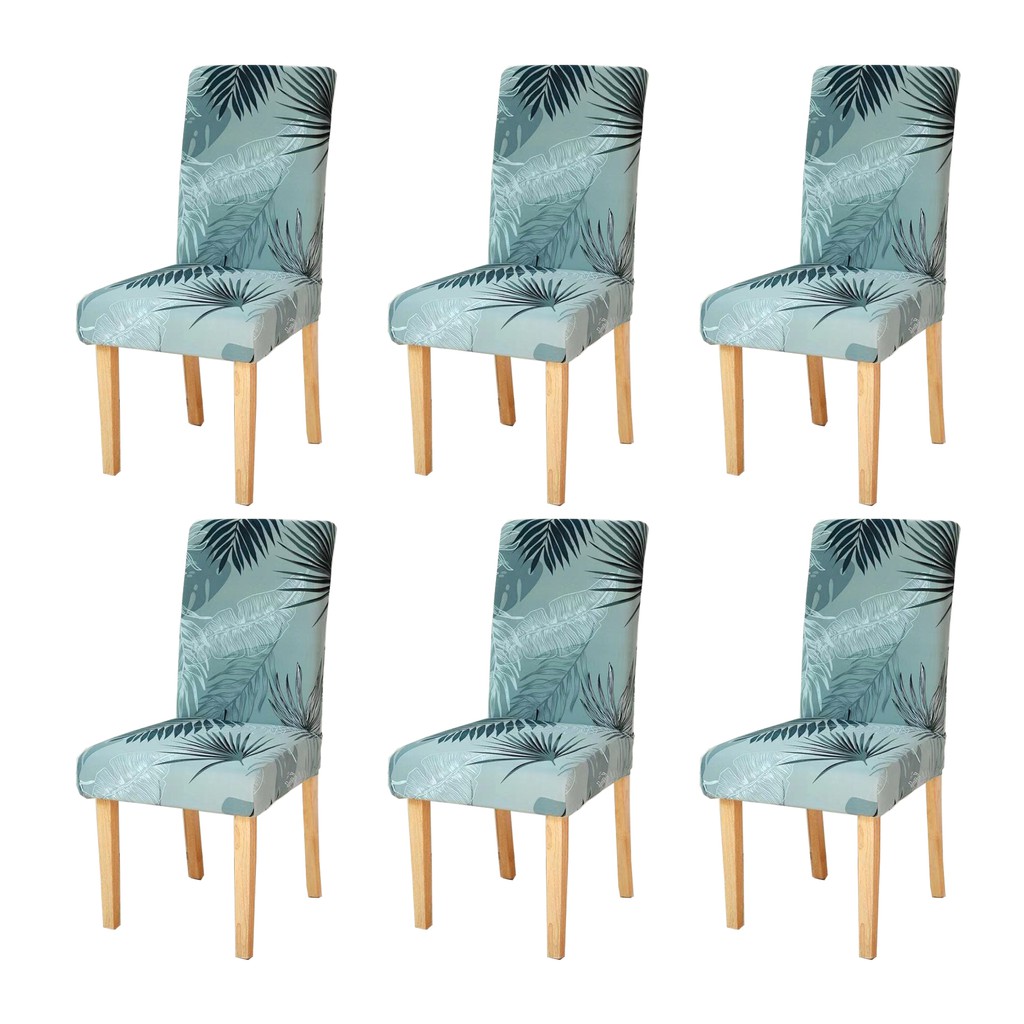 Jh Set Of 6 Chair Cover Stretch Elastic, Plastic Dining Chair Covers Set Of 6