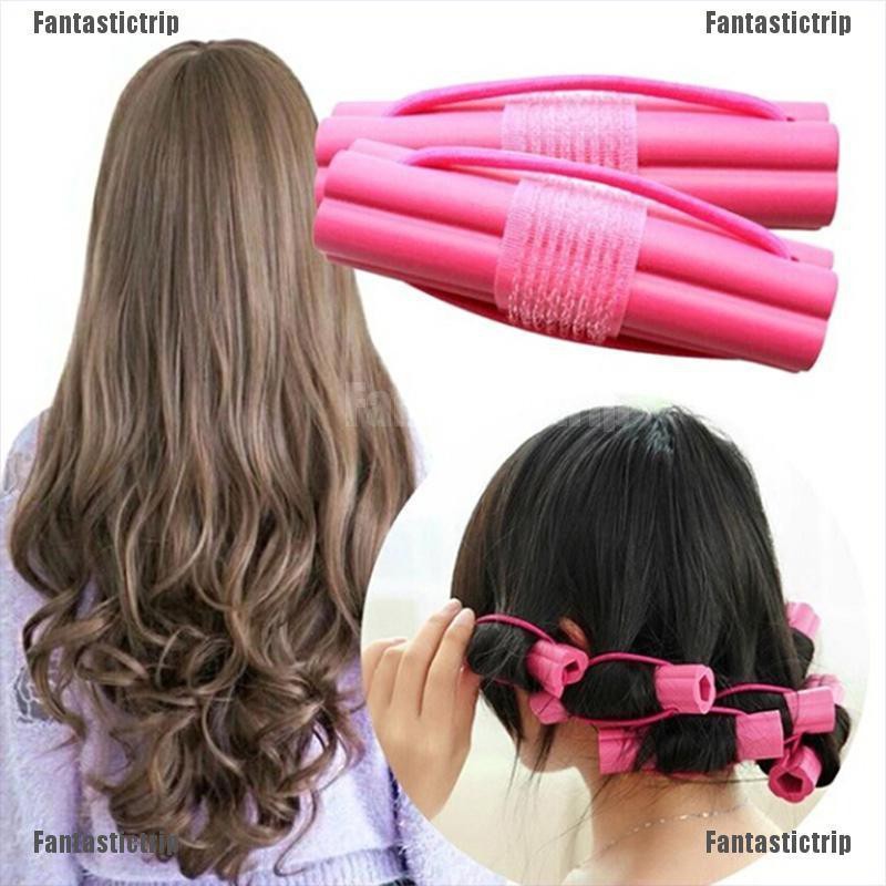 Fantastictrip 6pcs Foam Sponge Hair Curling Iron Diy Wavy Hair