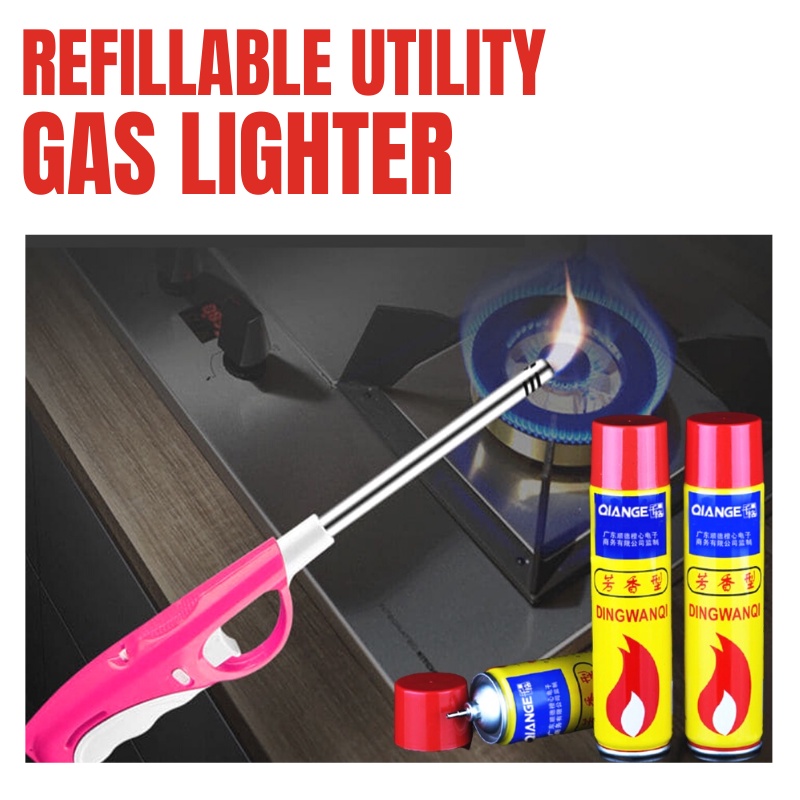 Refillable Utility Long Gas Lighter Gas Stove Lighter, Stove Lighter