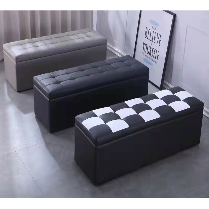 Foldable Rectangular storage stool sit adult sofa storage chair box ...