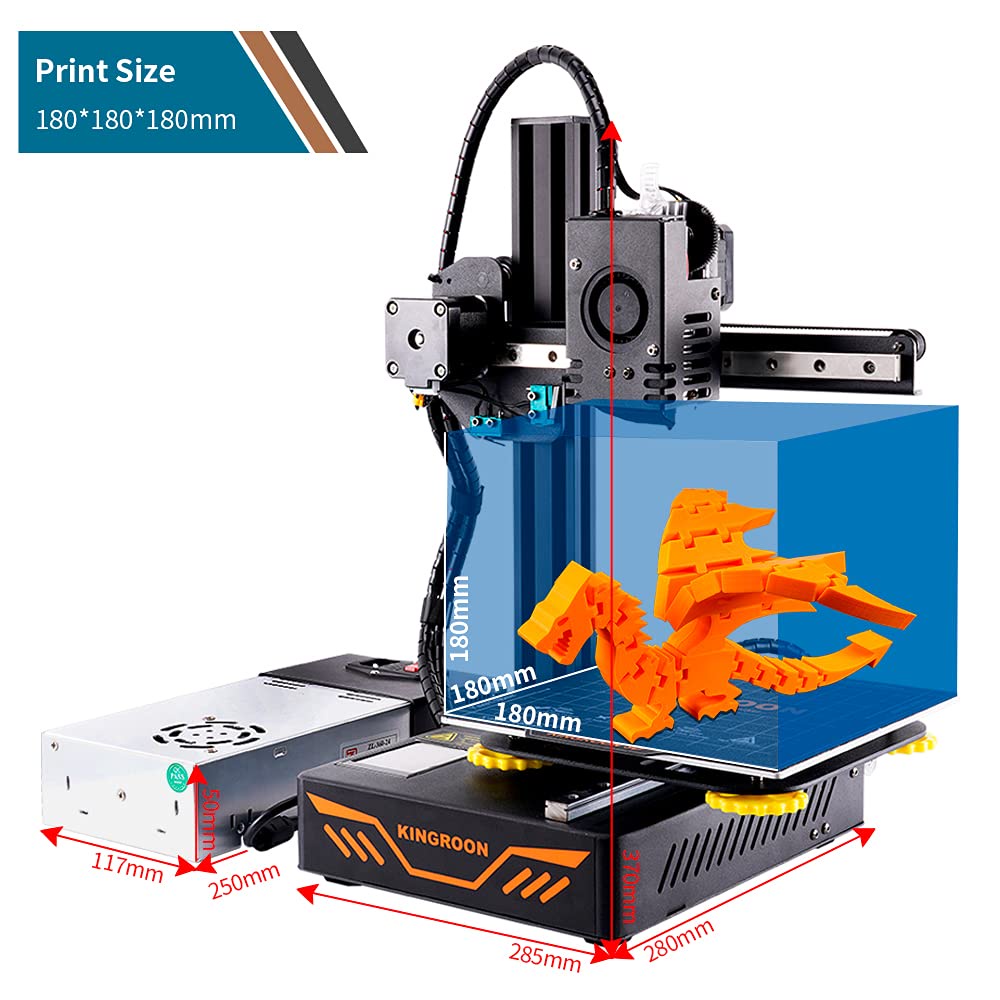 Kingroon KP3S / KP3S Pro 3D Printer Titan Direct Extruder Linear Rails ...