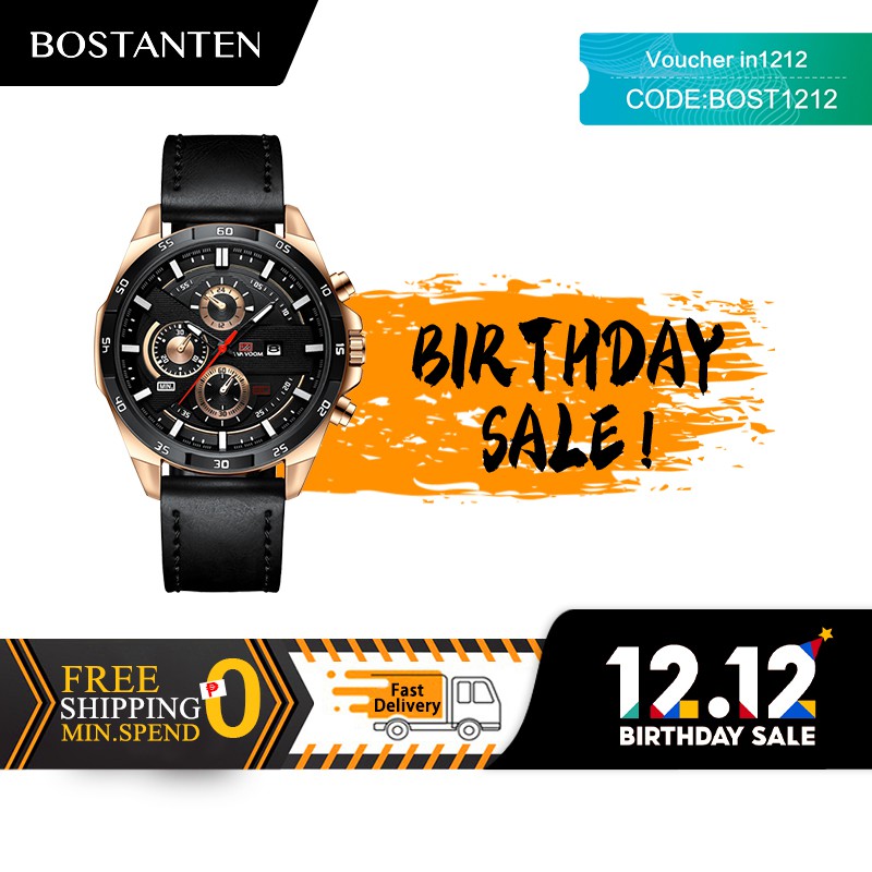   Bostanten  Official  business men s watch  multifunctional 