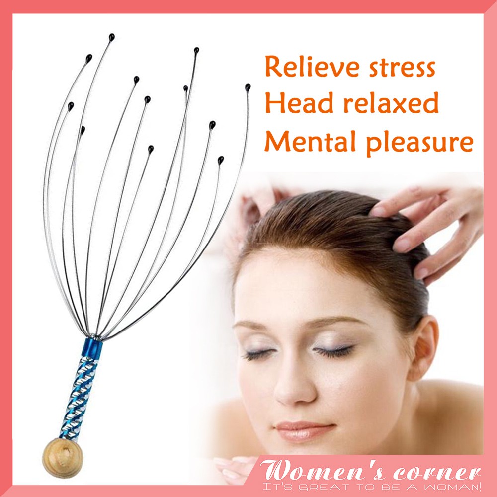 WM 1PC Octopus Head Massager Scalp Relaxation Relief Body Massager
