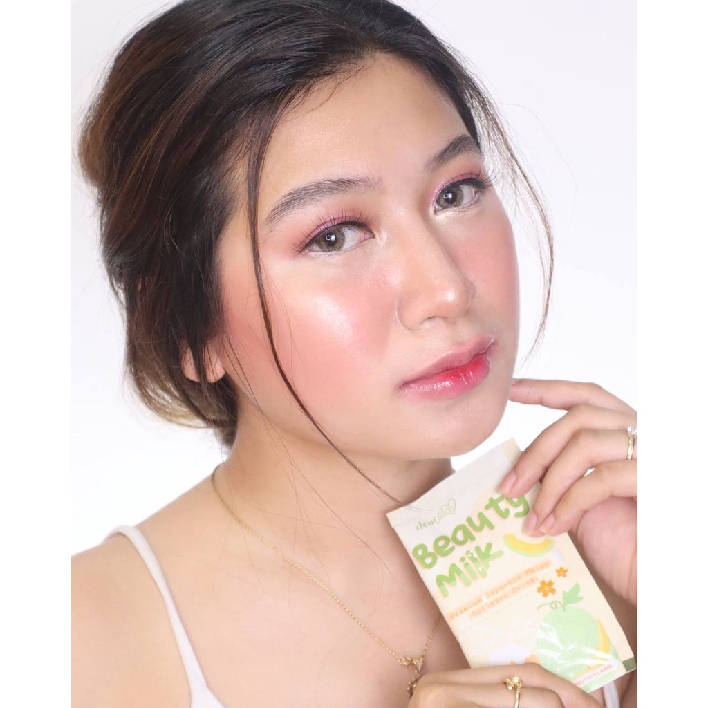 gain weight drink Dear Face Beauty Milk Premium Japanese Melon Strawberry Lychee Collagen Drink Bea