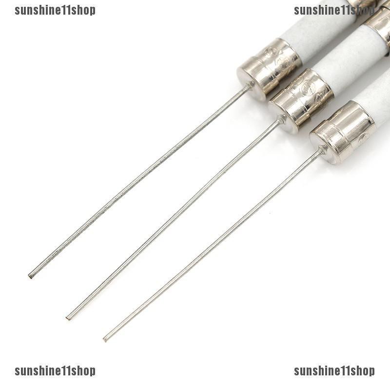sunshine11shop 5Pcs 10A 250V ceramic body time lag axial lead fuse for lcd tv etc 5 20mm
