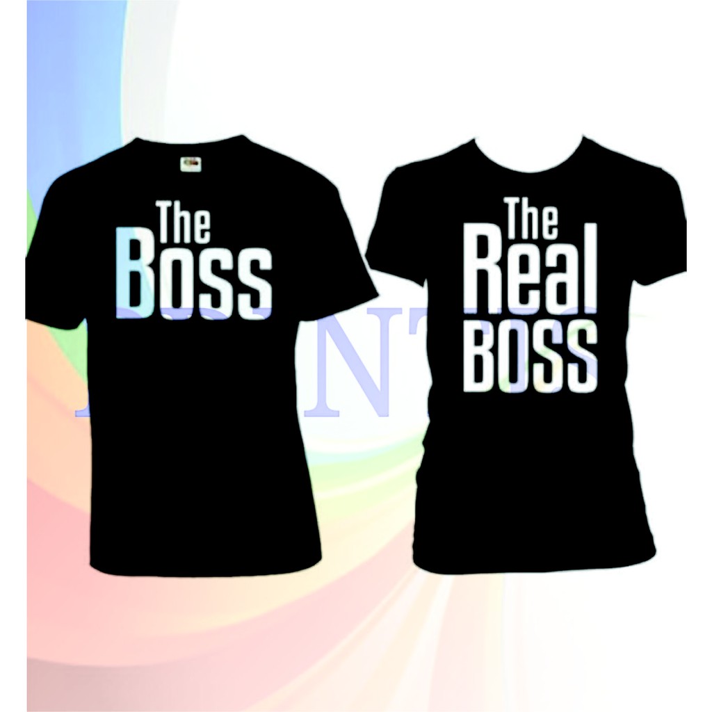 the boss the real boss couple shirt