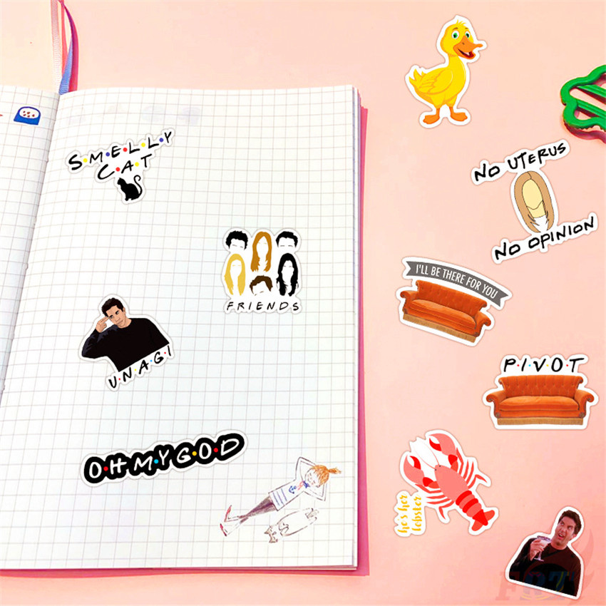 Friends Series 01 Stickers 50pcs Set Classical Nbc Tv Shows Diy Fashion Decals Doodle Stickers Shopee Philippines