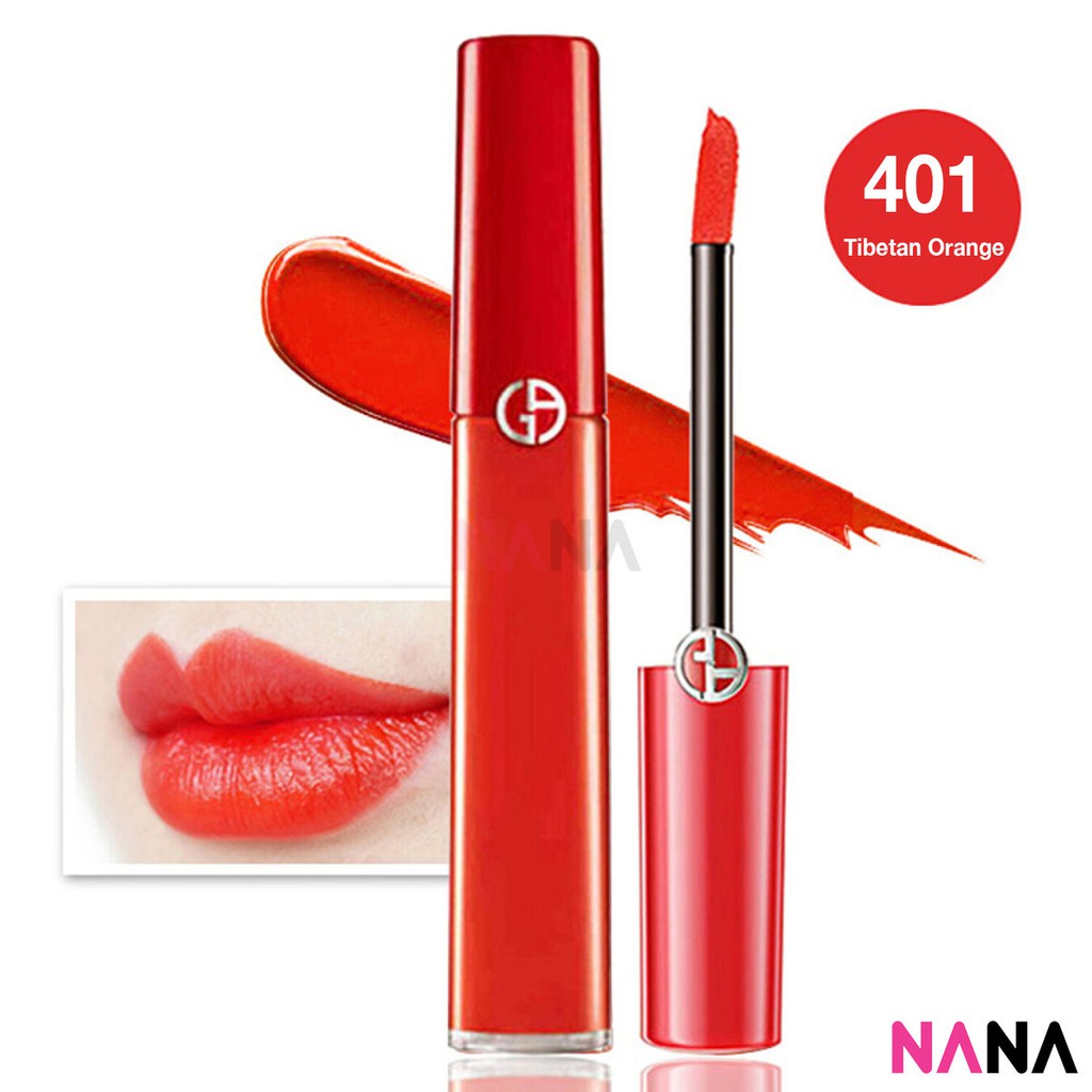 Giorgio Armani Lip Maestro Intense Velvet Liquid Lipstick  The  Tibetan Orange  | Shopee Philippines