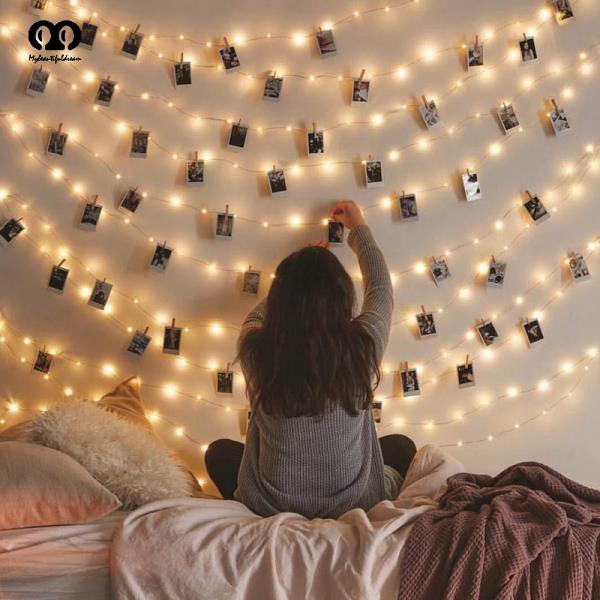 30 LED Photo Clip String Lights Notes USB Powered LED Picture Lights for Decoration Hanging Photo Artwork 