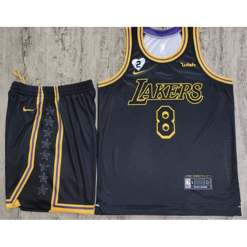 Los Angeles Mamba Tribute Jersey LeBron James Kobe Bryant Championship ...