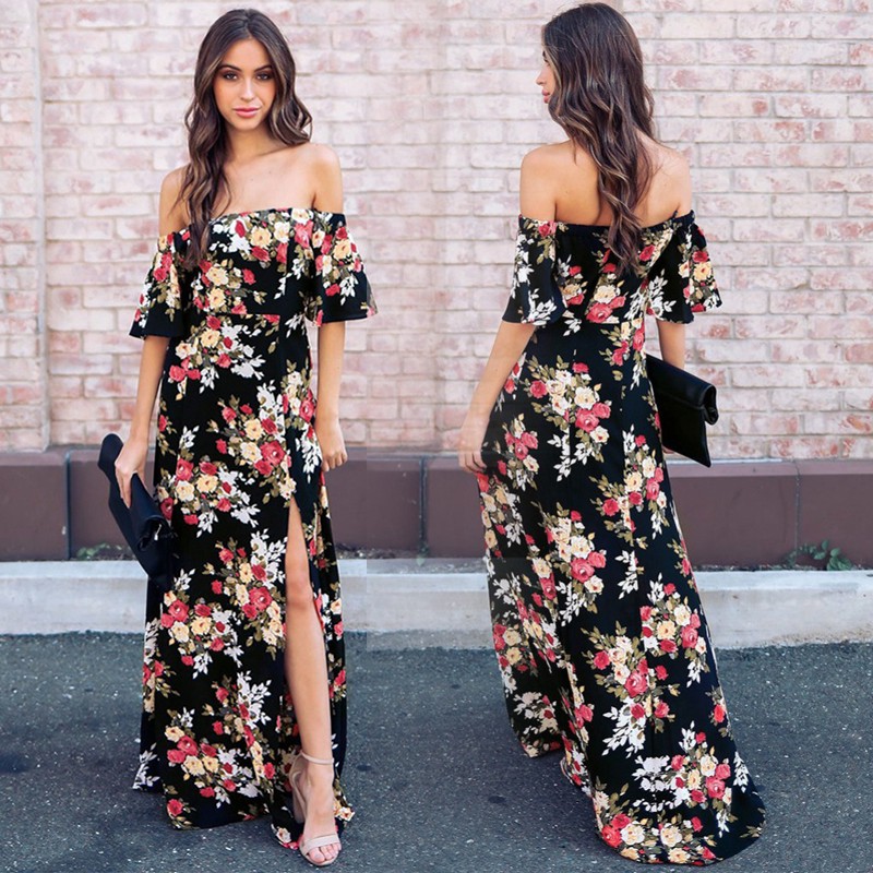 flower beach dress