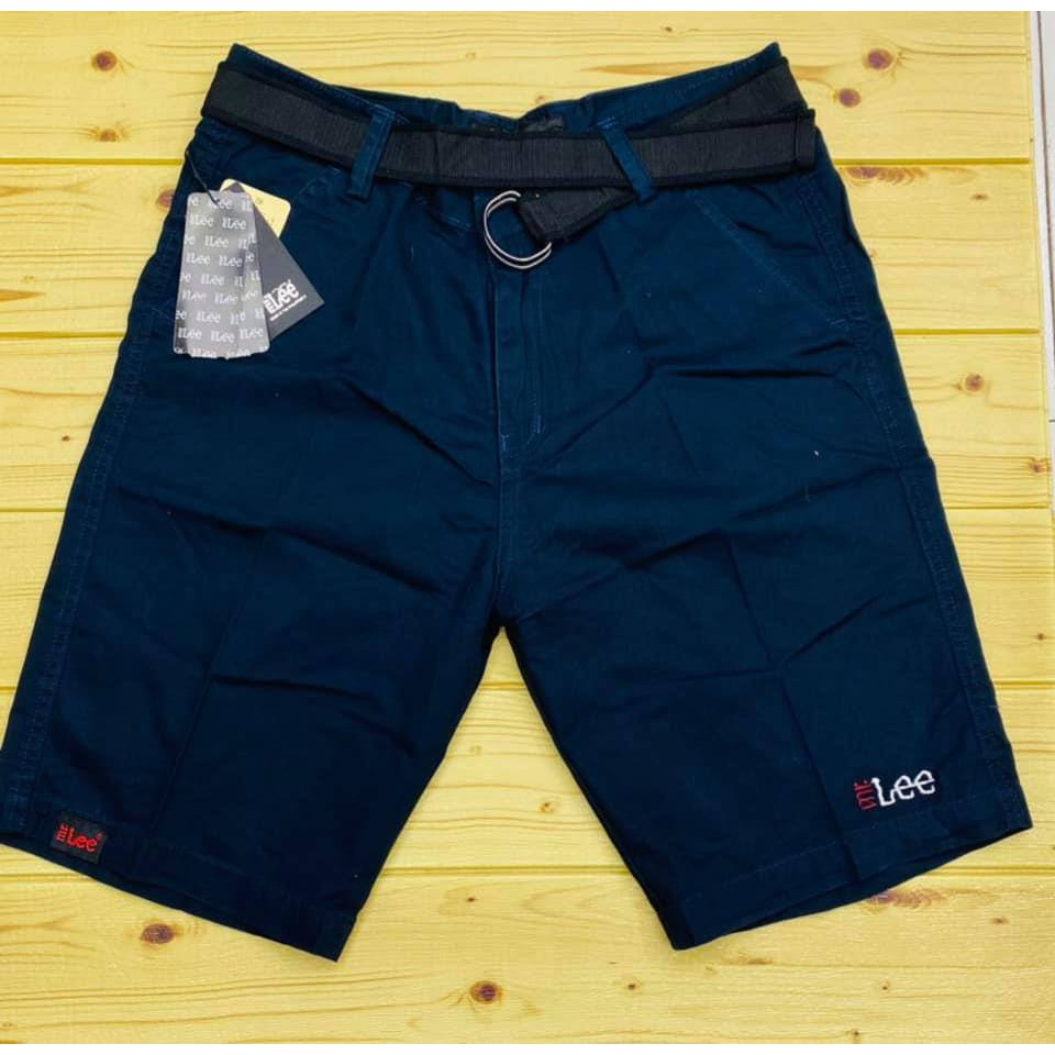 MR LEE Original branded excess & overrun Casual Four Pockets Cargo Shorts  For Men With Belt with Go | Shopee Philippines
