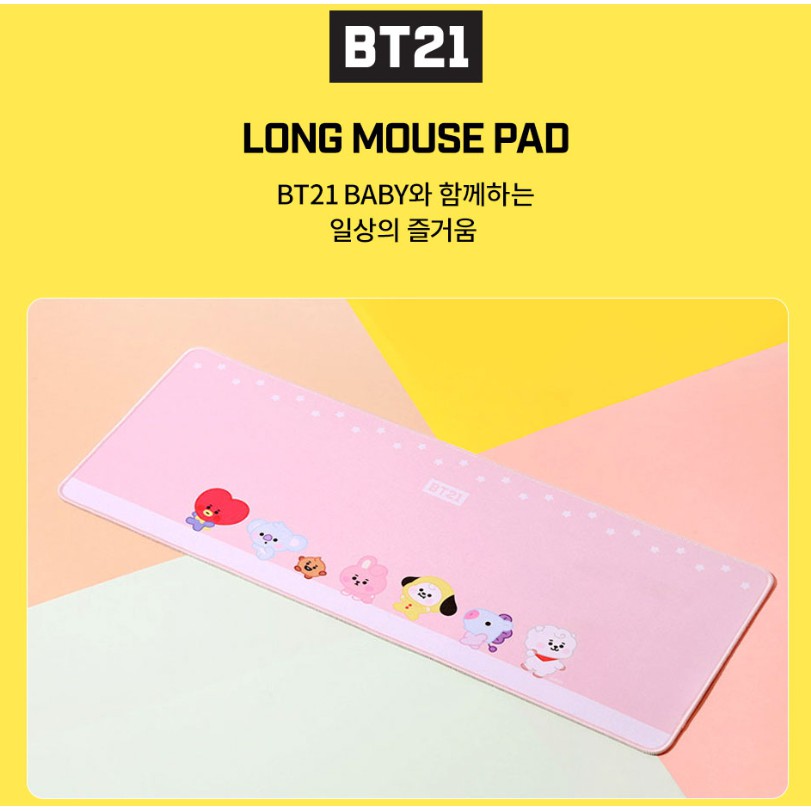 BTS BT21 X Royche 100% Official Authentic Goods Long Mouse Pad 3 Types NEW 