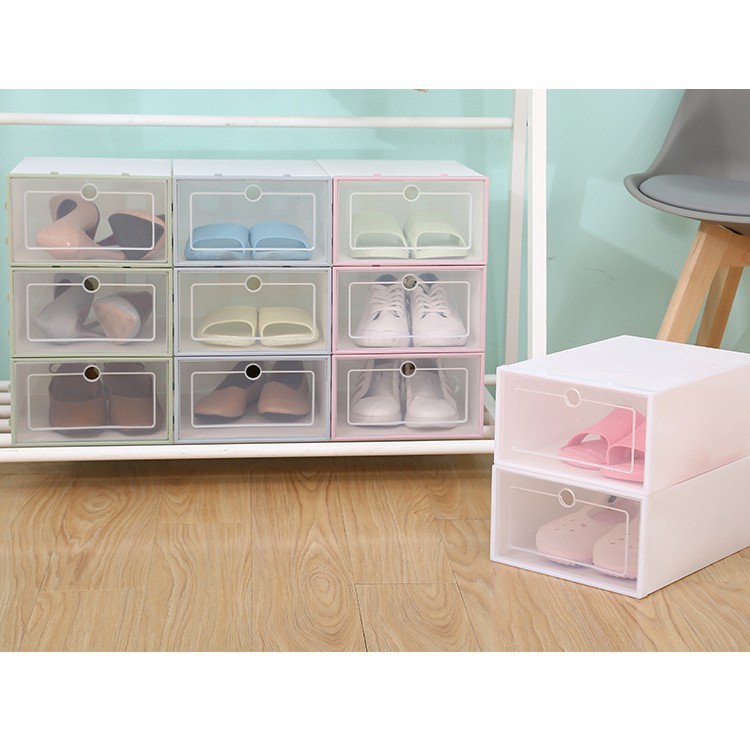 Cod Stackable Shoe Box Drawer Storage Shopee Philippines