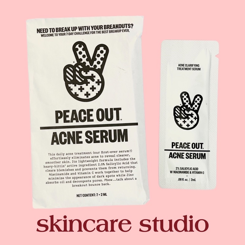 AUTHENTIC Peace Out Acne Treatment Serum Sample | Shopee Philippines