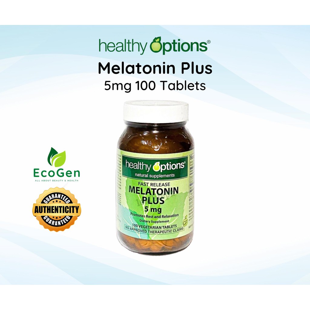 Healthy Options Melatonin Plus 5mg 50 tablets | Shopee Philippines