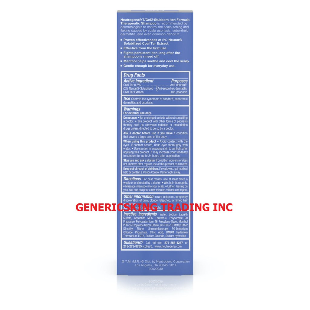 Neutrogena T Gel Therapeutic Stubborn Itch Shampoo 130ml Coal Tar 2 Psoriasis Shampoo Shopee Philippines