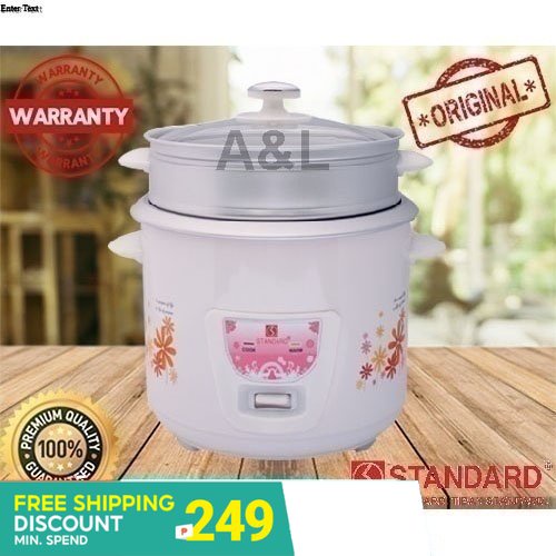 Rice Cooker STANDARD SSG-1.8L 10 Cups 1 Year Warranty | Shopee Philippines