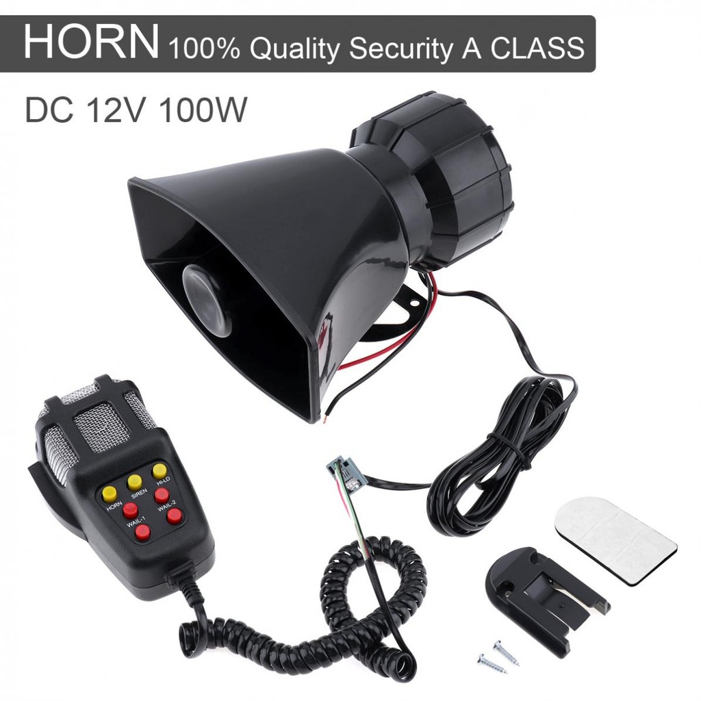 100W 12V Car Electronic Warning Siren Motorcycle Alarm | Shopee Philippines