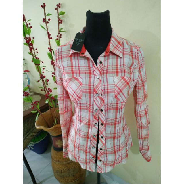 guess checkered shirt