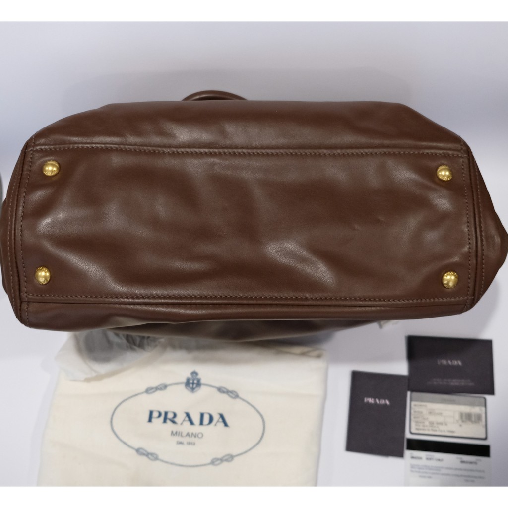 Authentic New Prada BN2324 Soft Calf Bruciato Bag | Shopee Philippines