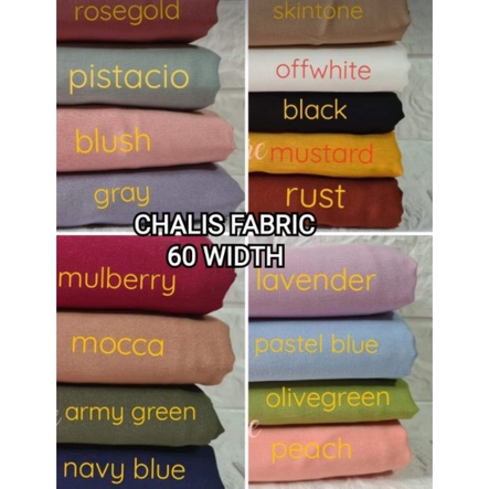 COTTON CHALIS PLAIN FABRIC PER YARD | Shopee Philippines