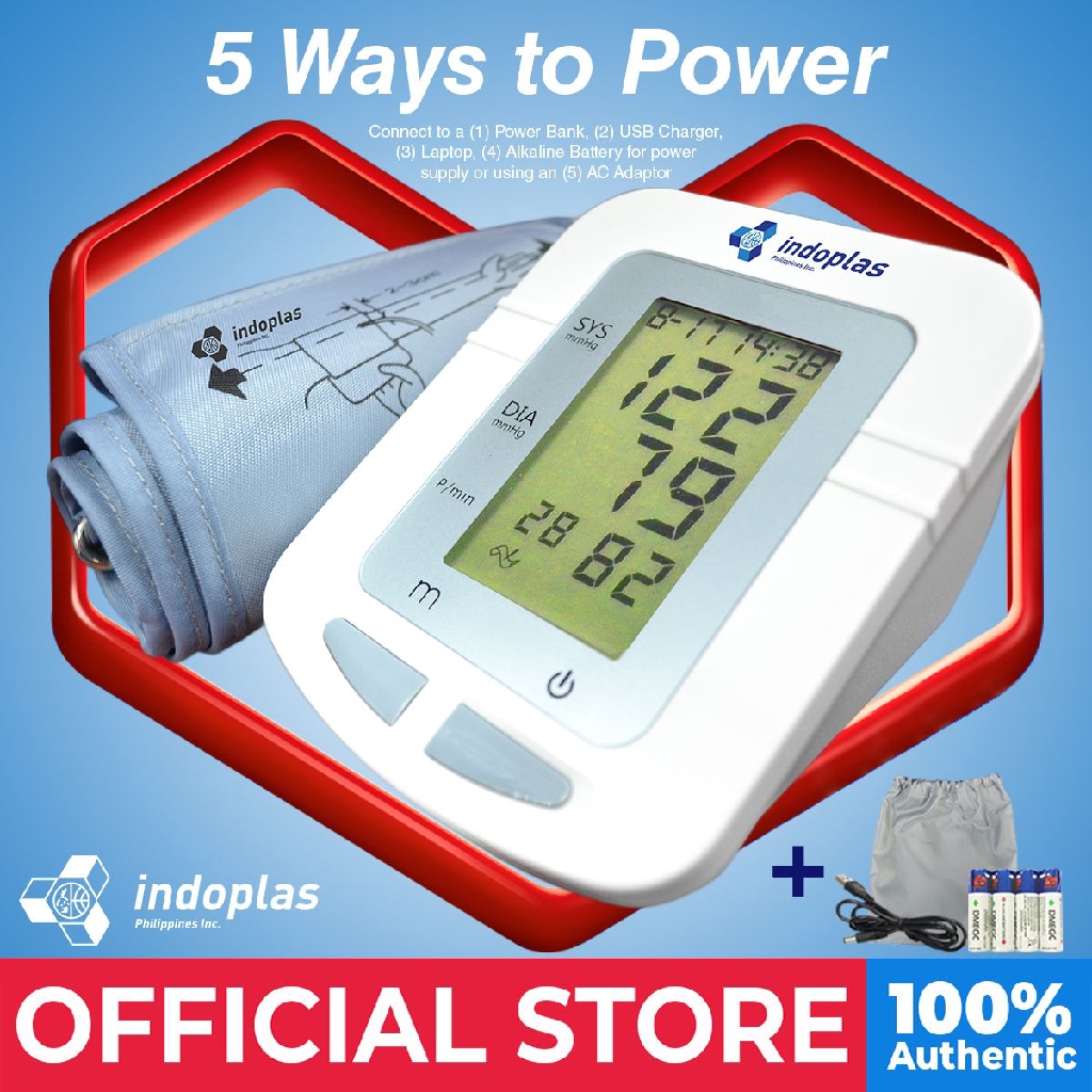 Indoplas USB Powered Automatic Blood Pressure Monitor BP105 Shopee