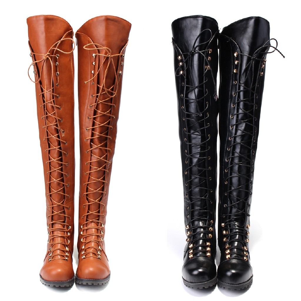 knee high combat boots