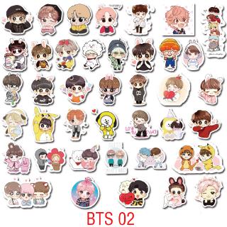 bt21 sticker 40pcs set bts cute cartoon stickers for cellphone cup diy notebook diary decor shopee philippines