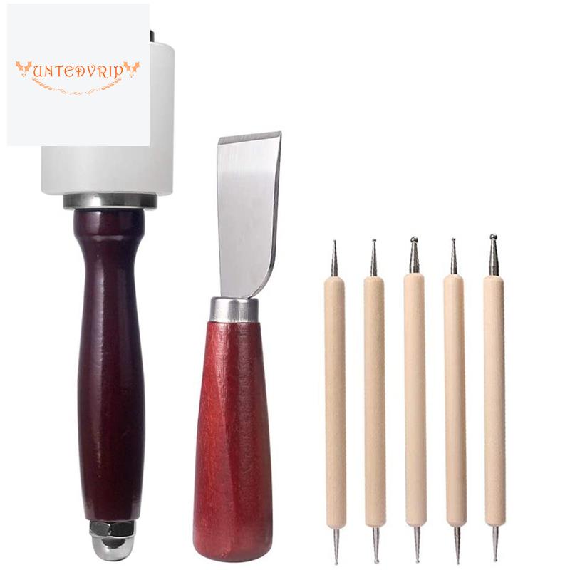 13 Pcs Leather Stamping Tools, Leather Tool Set, Leather Kit with Leather Carving Hammer, Leather Leather Carving