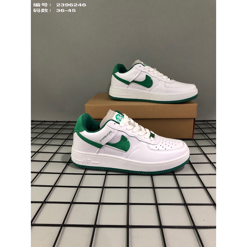 af1 white green
