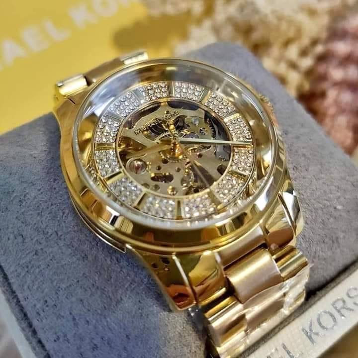 MK Watch Automatic ion-plated gold tone MK9009 | Shopee Philippines