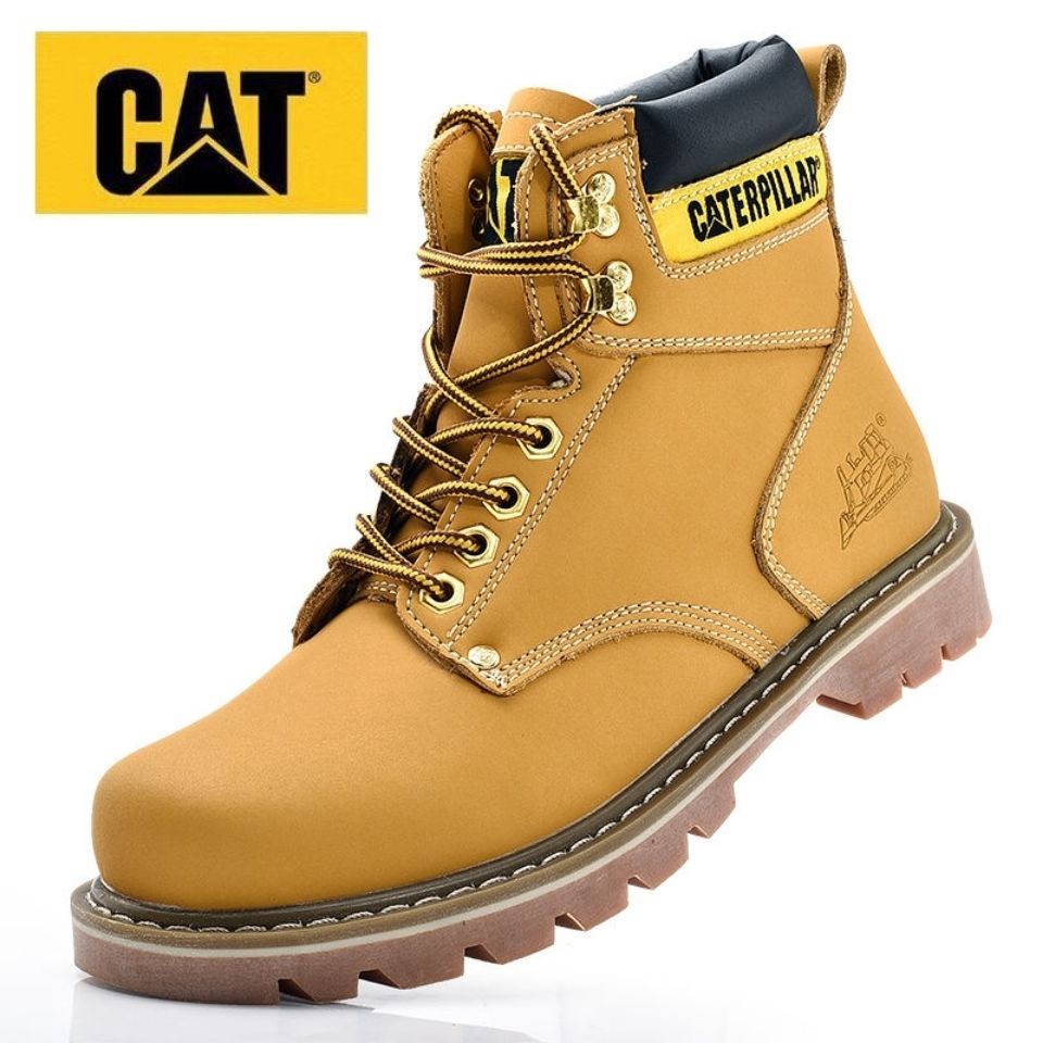 【Ready Stock】Caterpillar Genuine Leather Couple Boots Men Outdoor Work