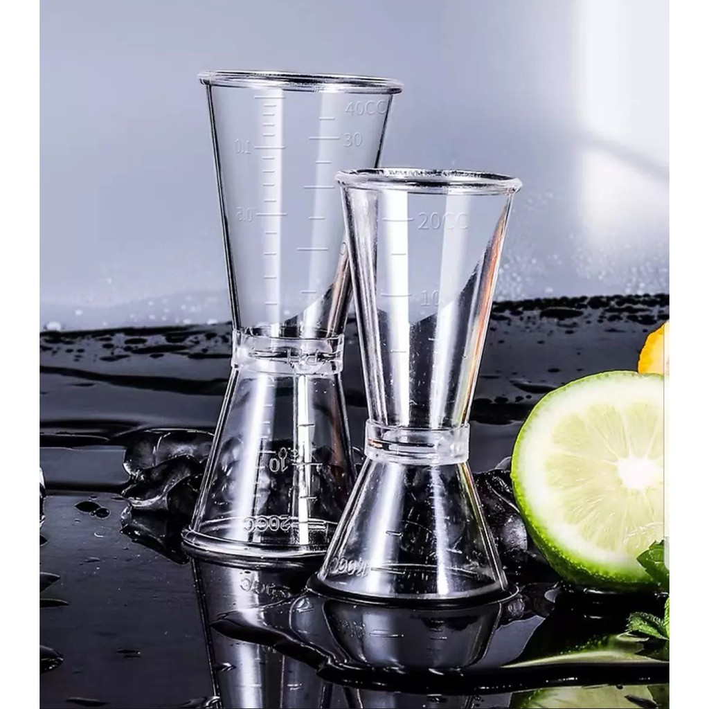 High Quality / Thick Acrylic Double Jigger Milk Tea / Cocktail 40cc