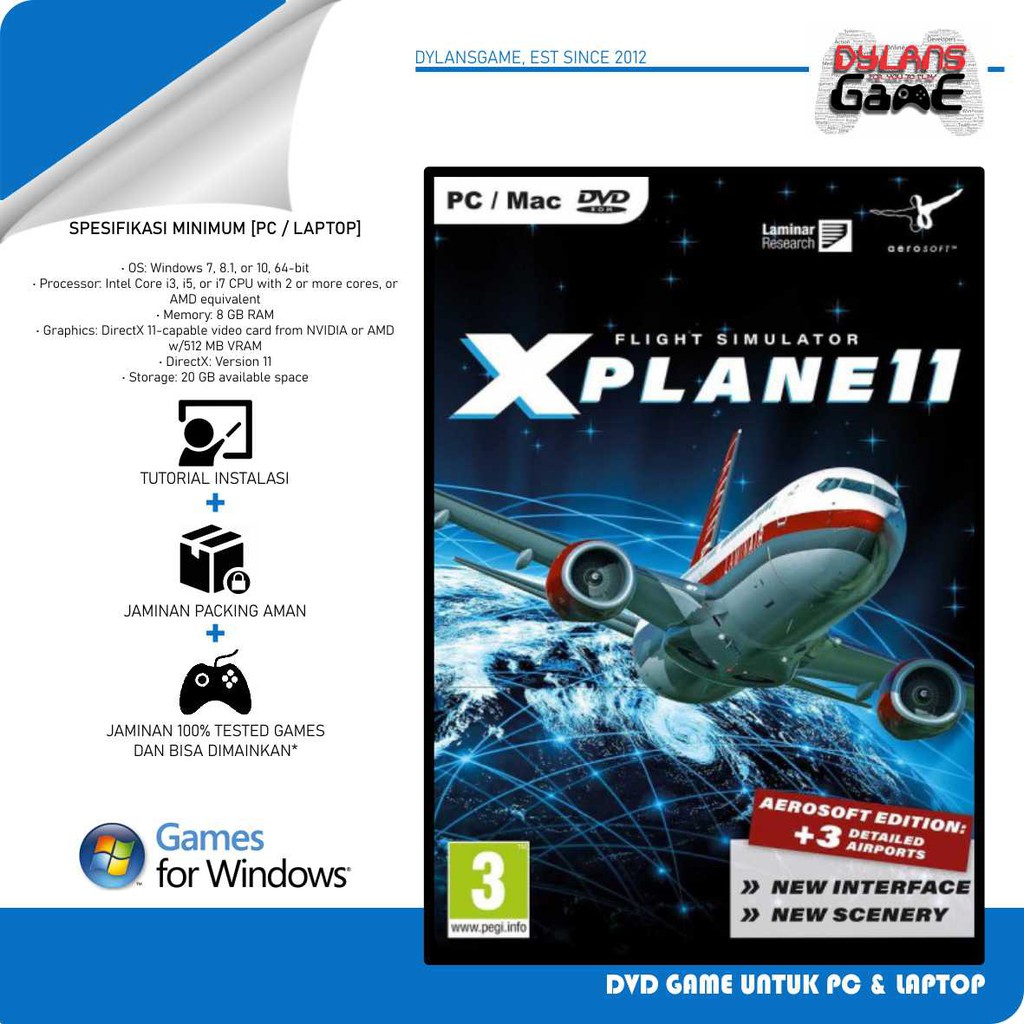 X Plane Xplane 11 Cassette Game Pc Dvd Game Pc Laptop Shopee Philippines