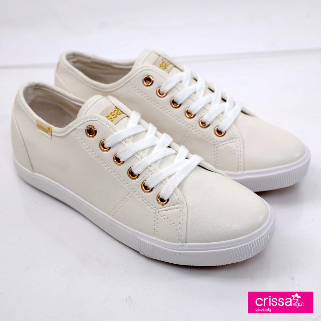 Crissa Steps Ladies Lace Up Shoes CSC06-0689 (White) | Shopee Philippines