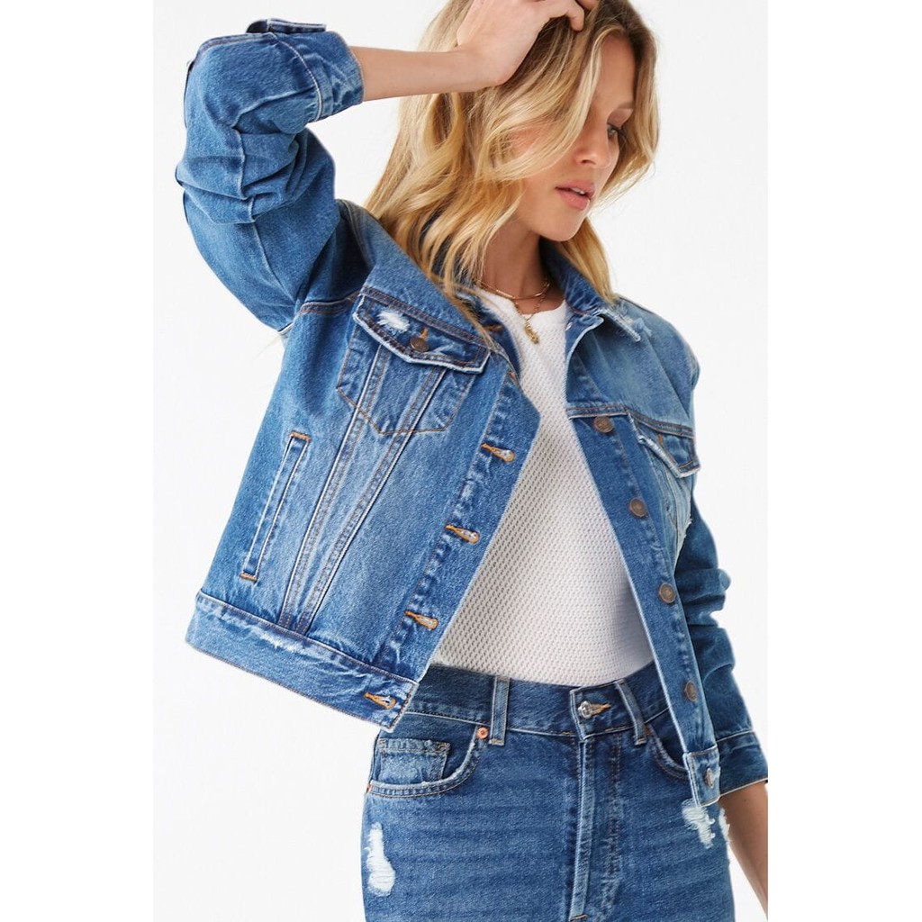 cheap distressed denim jacket