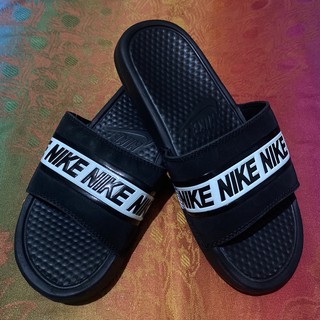 velvet nike slides