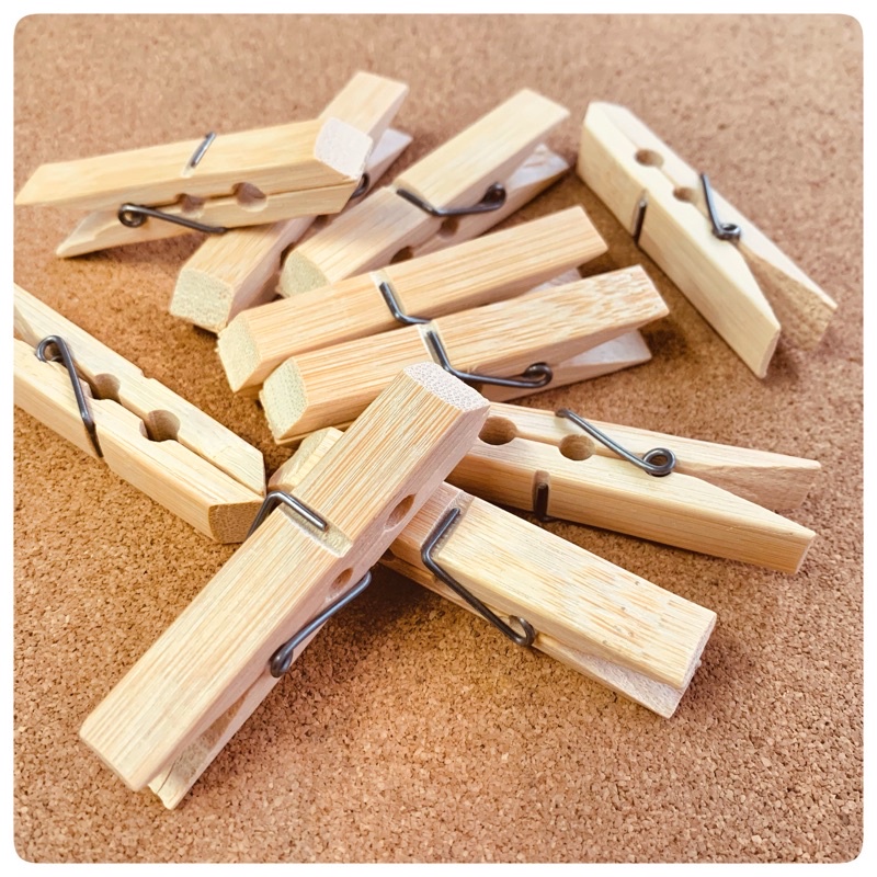 20PCS Bamboo Clip Pegs Big 2.9inches Shopee Philippines