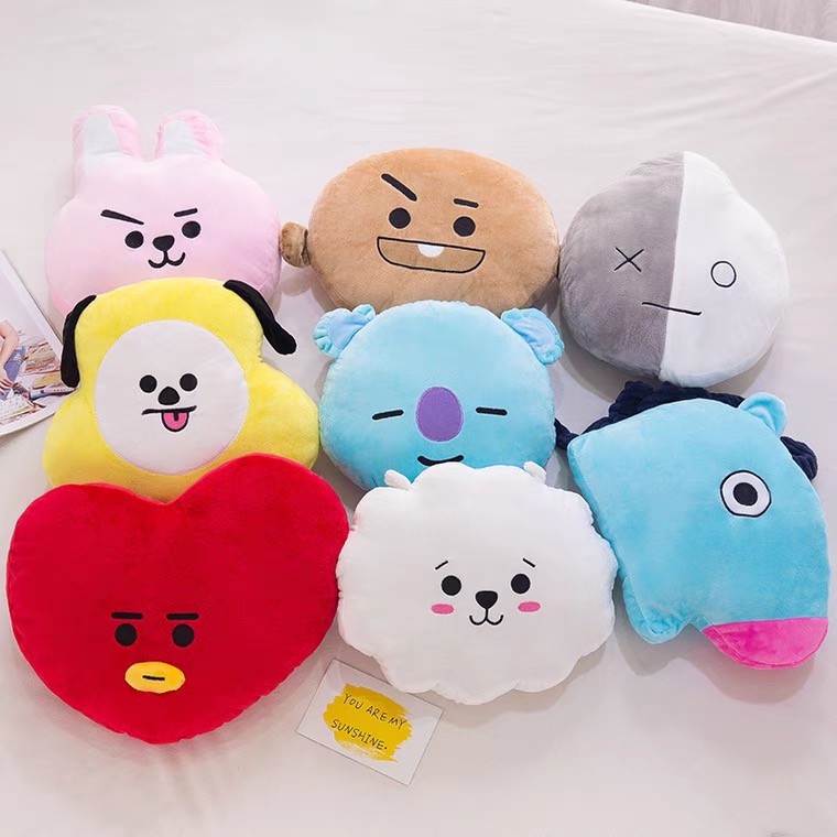 KOREAN KPOP BTS BT21 CARTOON STUFFED TOY PILLOW CUSHION BTS COLLECTION ...