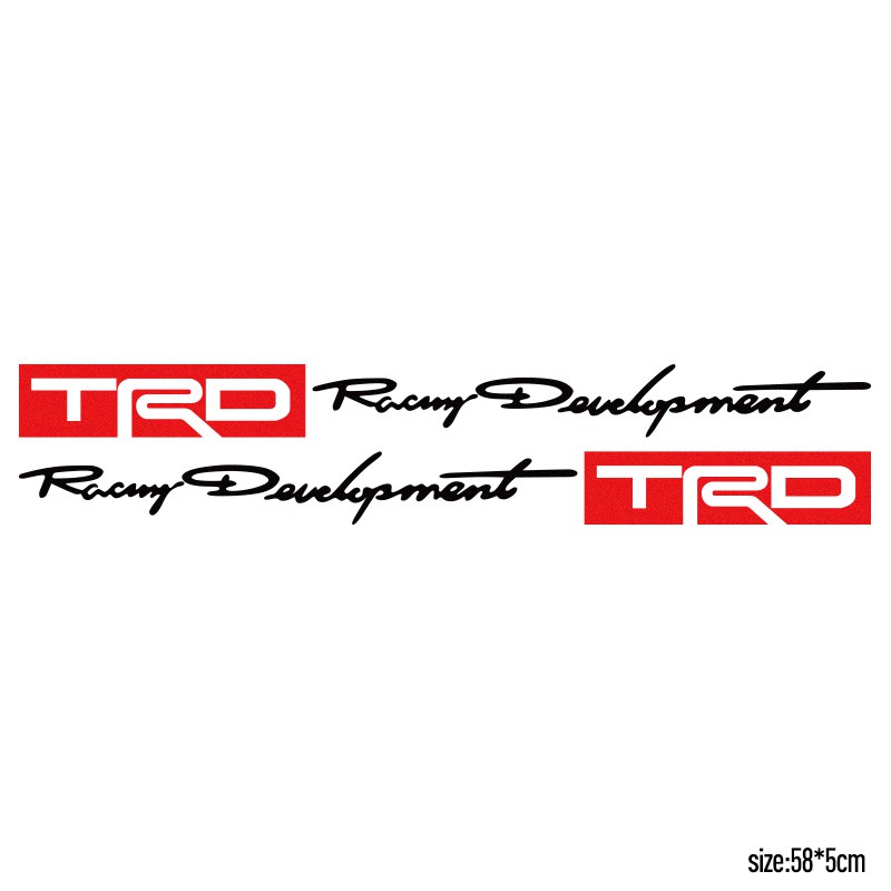 2pcs TRD Car Toyota Racing Development Sticker Decals ...