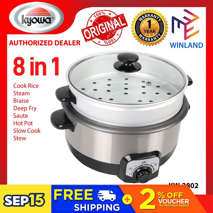 Kyowa Original 8in1 Multi Cooker Rice Cooker 3.0L (Silver) KW3802