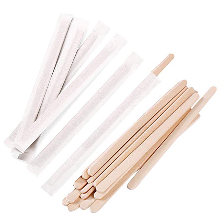 1000 Pcs Coffee Stirrers 5.5 Inch Wood Coffee Stir Sticks Individually  Wrapped Wooden Stir Sticks Disposable Wood Stir Sticks Eco-Friendly Wood  Coffee